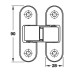 Петля дверная скрытая шарнирная Hafele, INOX