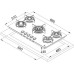 Газовая (варочная) поверхность Franke Crystal FHCR 905 4G TC HE __ C